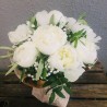 bouquet de pivoines blanches