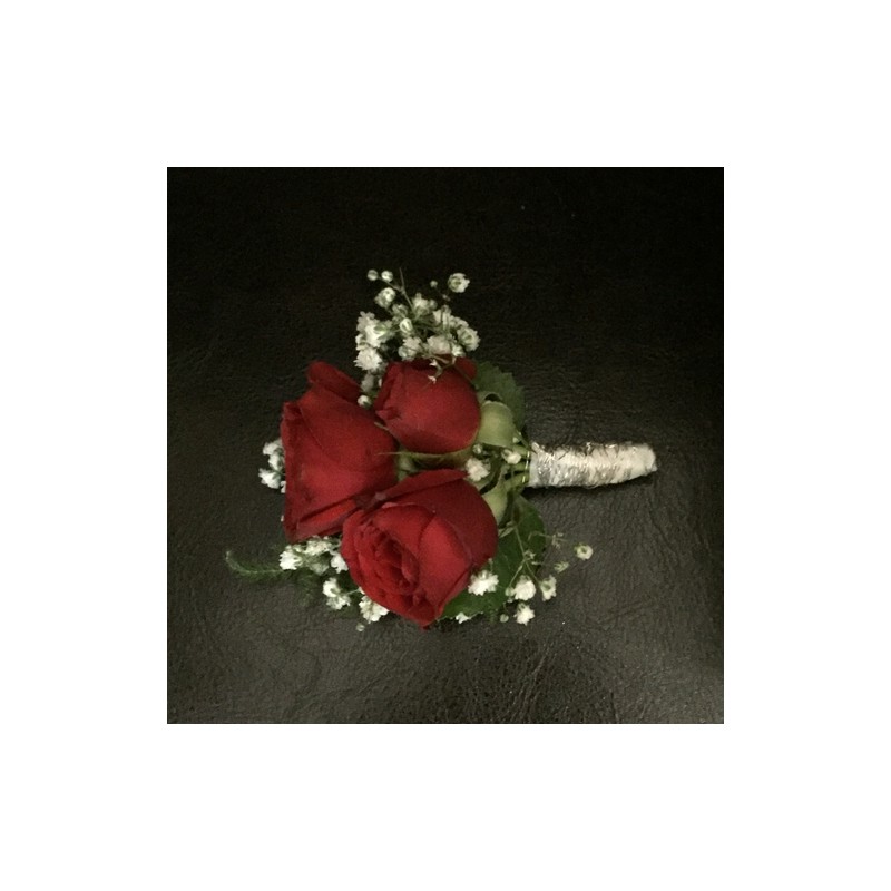 boutonniere roses rouges